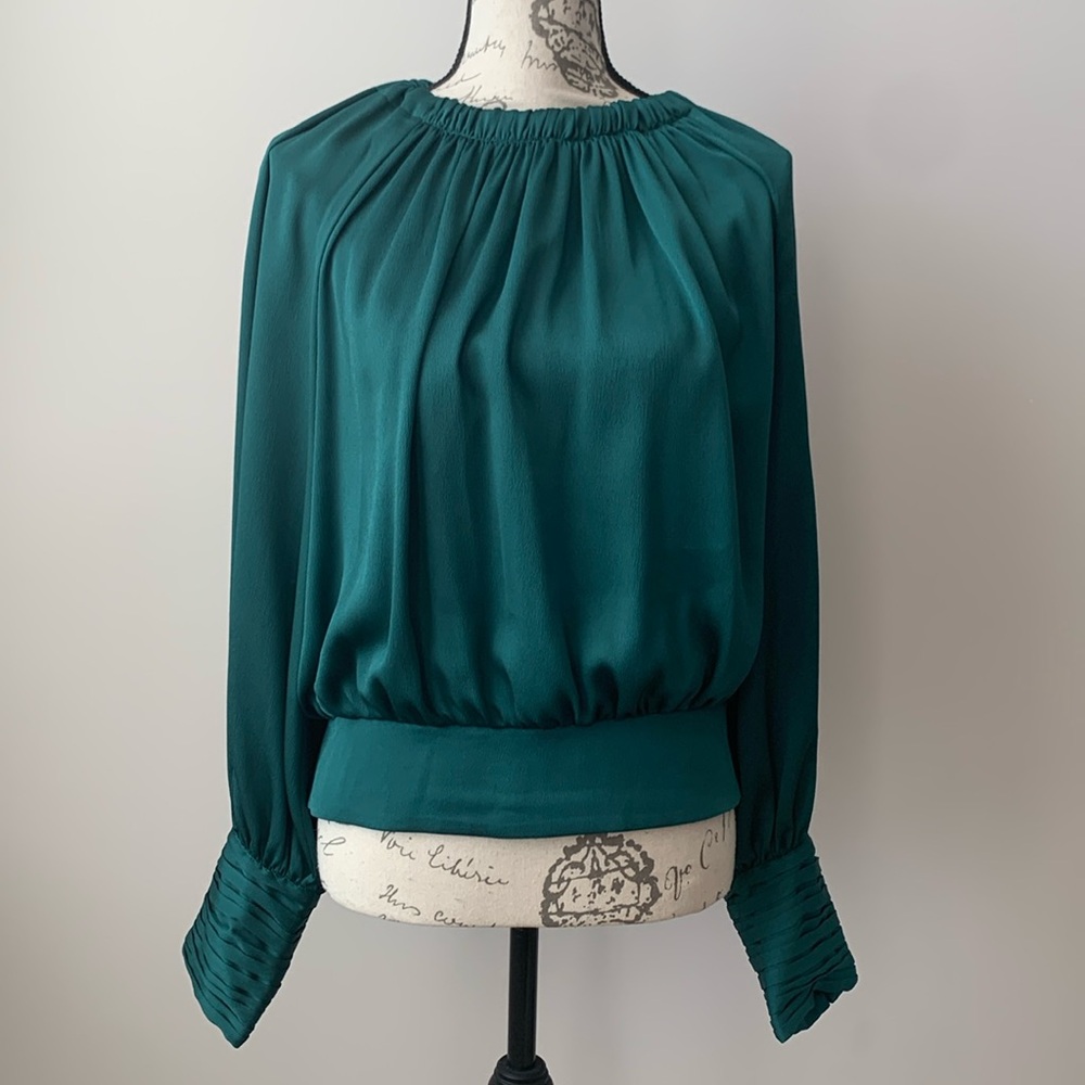 Express Pleated Neckline Blouse